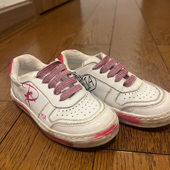 White and Pink Low-Top Sneakers for Everyday Wear (custom made in Italy) leather - Picture 2 of 6